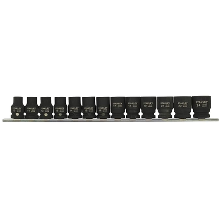 Stanley STMT73916-8 13pc 1/2" metric impact socket set