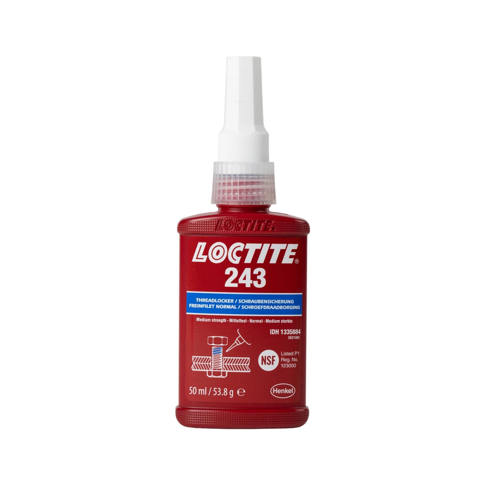 LOCTITE 243 - Blue Medium Strength Threadlocker - 50ml