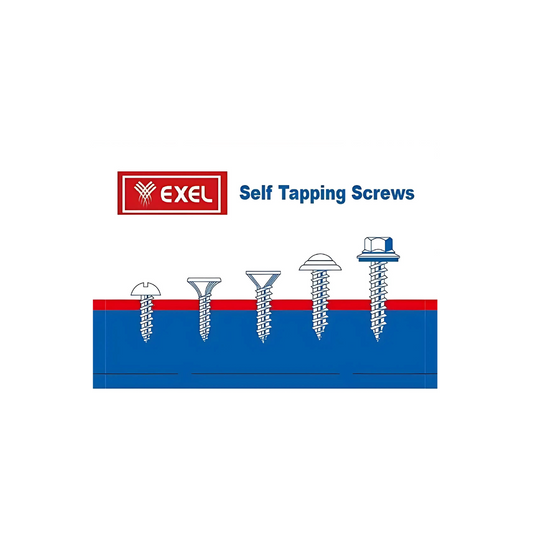 برغي ذاتي اللولبة من EXEL - مقاس 1 بوصة × رقم 6