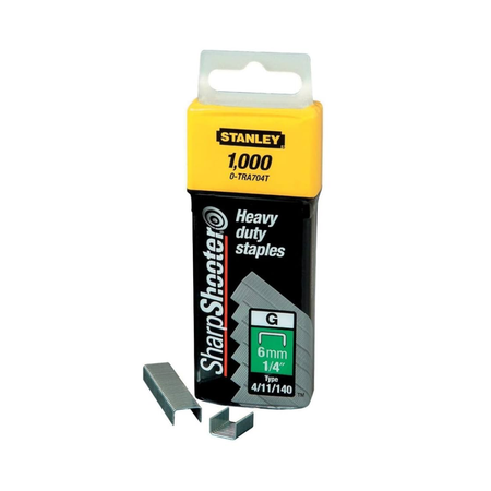 Stanley 1-TRA704T Type G heavy duty staples 6 mm box of 1000 in UAE