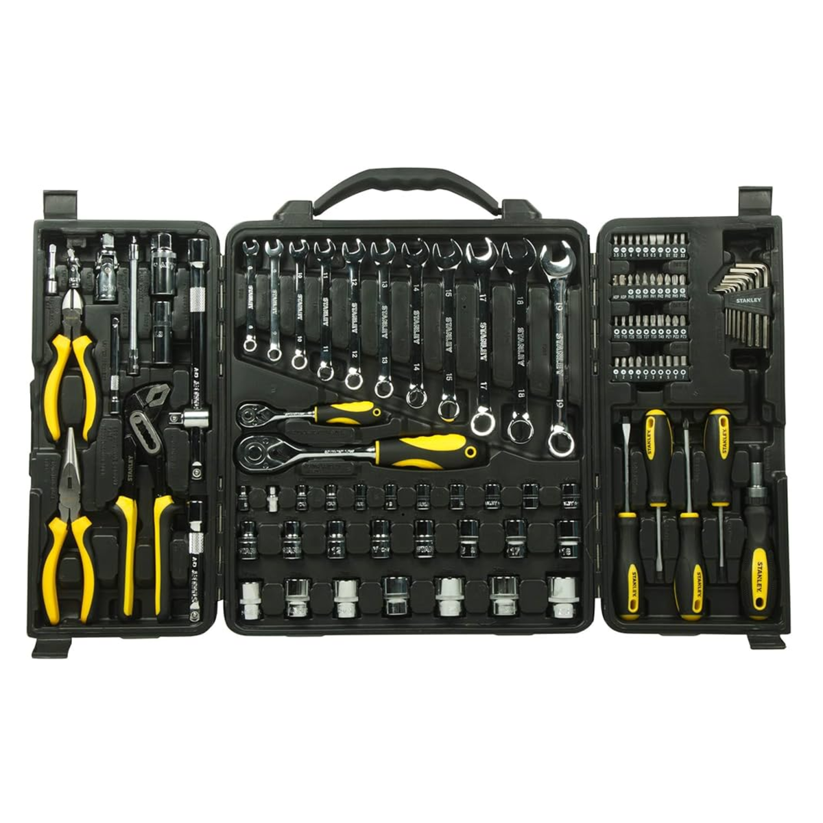 Stanley STMT81243 110-piece multi tool set with sockets and wrenches