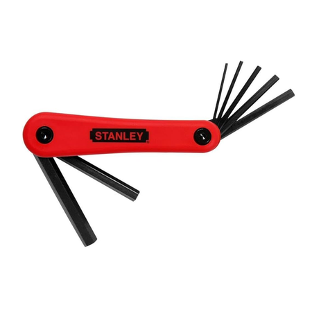 Stanley metric hex key set 4-69-262 7 piece folding red handle in UAE