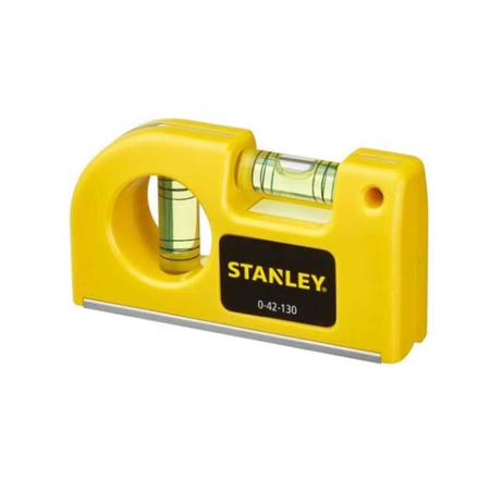 Stanley Magnetic Pocket Level 8.7cm 0-42-130, yellow, 2 vials