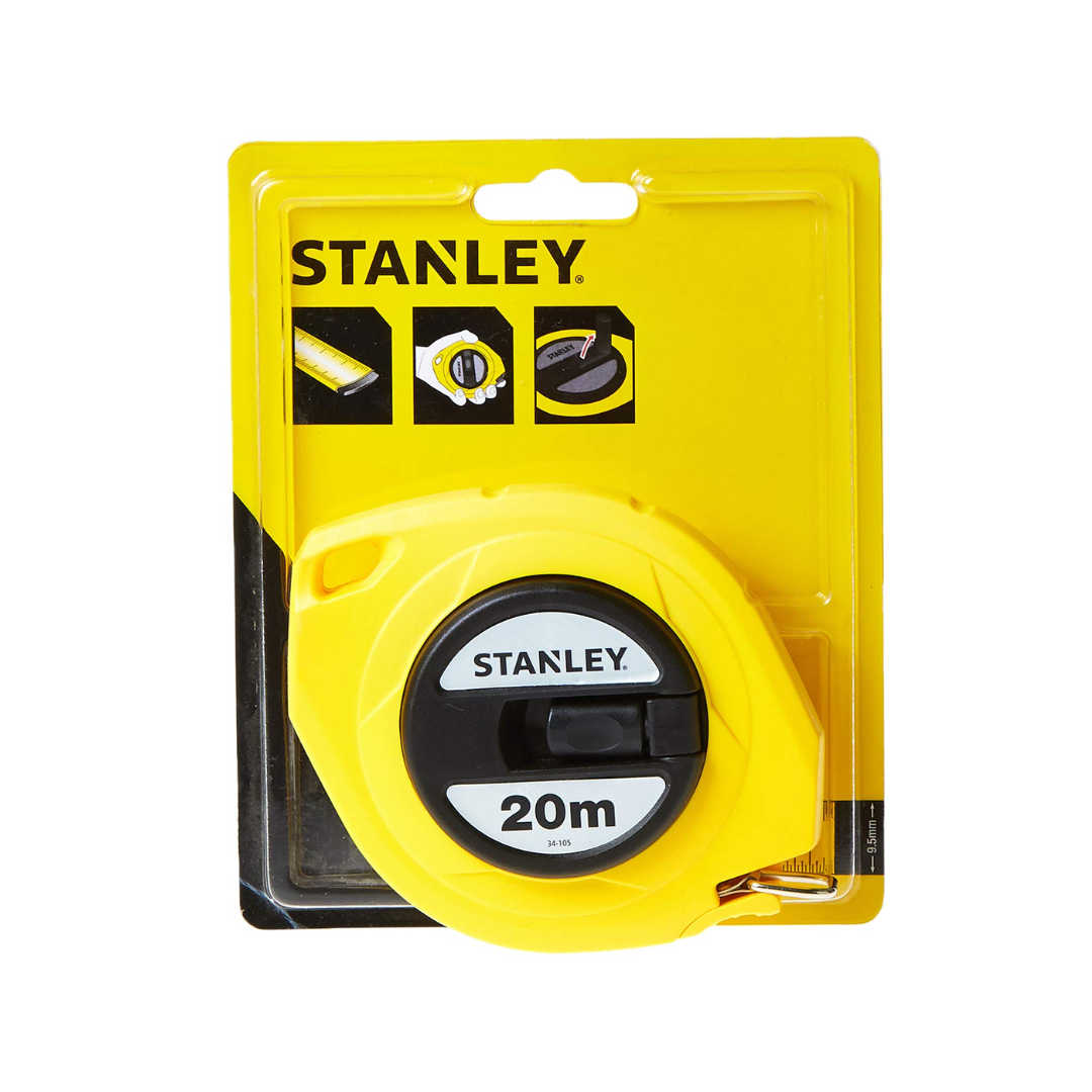 Stanley Measuring Tape 0-34-105 – 20m Closed Case Steel Tape with Yellow ABS Body – Dubai UAE