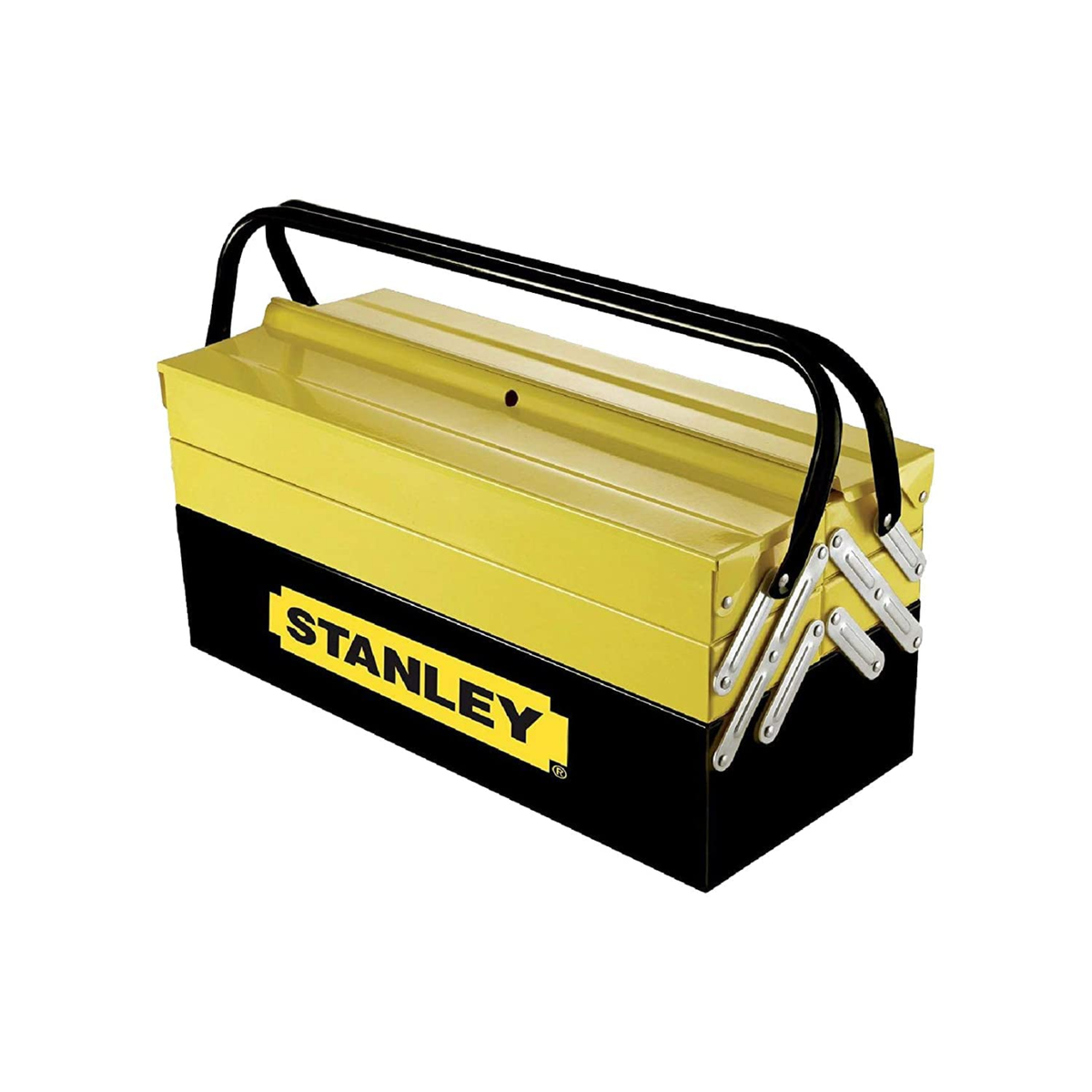 Stanley 1-94-738 5-tray metal tool box, yellow/black