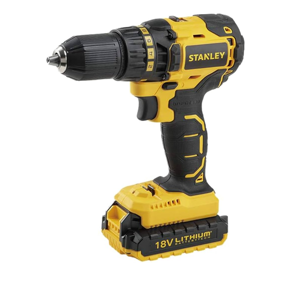 Stanley SBD20S2K-B5 18V cordless drill driver with 13mm keyless chuck