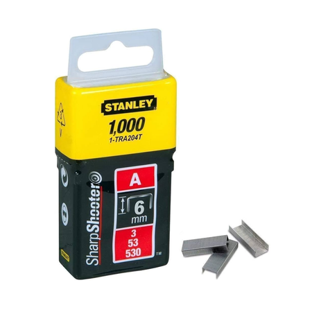 Stanley 1-TRA204T Type A 6mm light-duty staples box