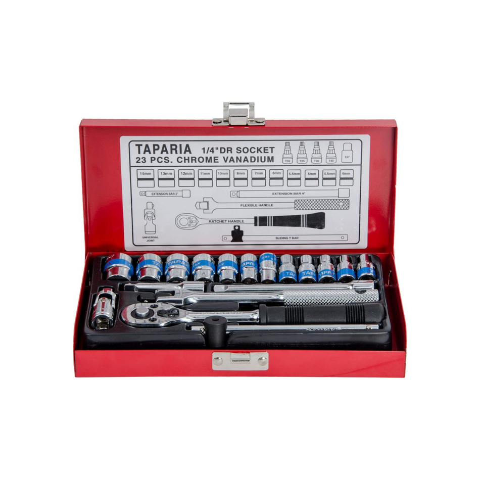 Taparia 1/4 inch socket set S-1/4H with accessories
