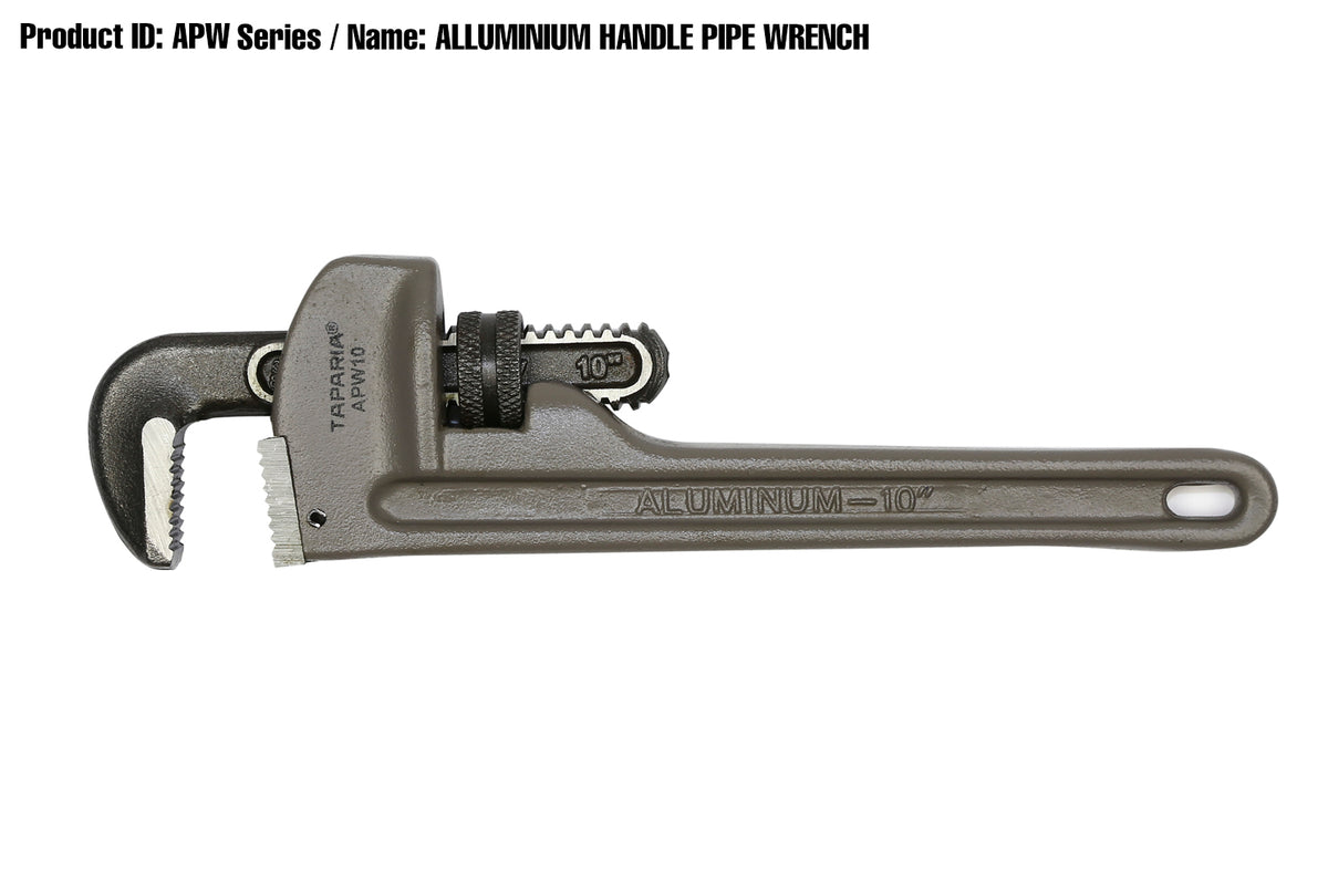 Taparia 24 inch aluminum pipe wrench with precision teeth