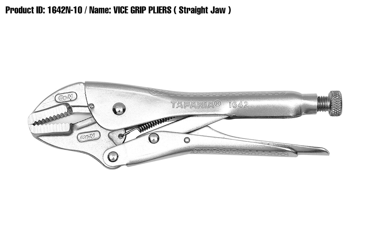 Taparia locking grip plier 10 inch straight jaw 1642N